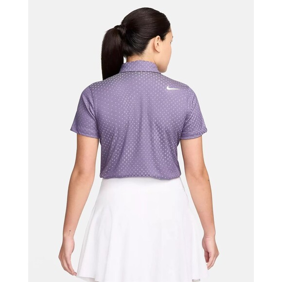 Nike Dri-FIT ADV Tour Jacquard Purple Golf Polo textured FQ3056 553 Women Small - Picture 9 of 11